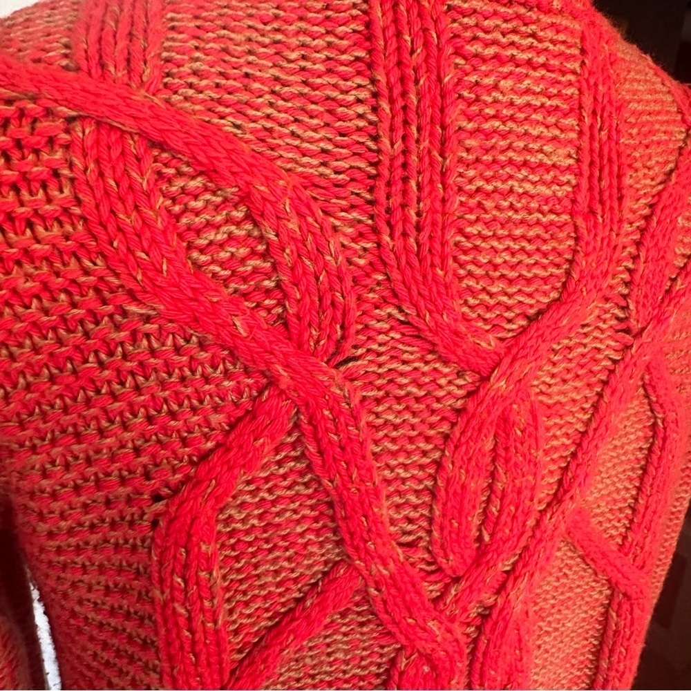 Abercrombie & Fitch Womens Knit Sweater Size S Red Long Sleeve Pullover - Picture 9 of 13